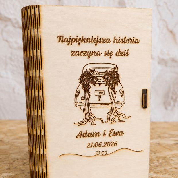 Pudełko-książka na pieniądze „Najpiękniejsza historia”