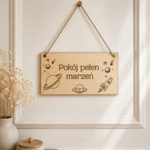 Tabliczka „Pokój pełen marzeń”